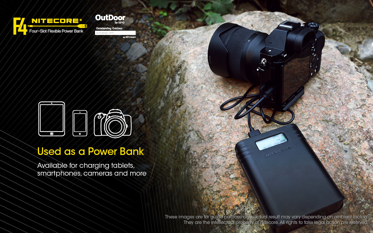 NITECORE F4 BATTERY CHARGER & POWER BANK