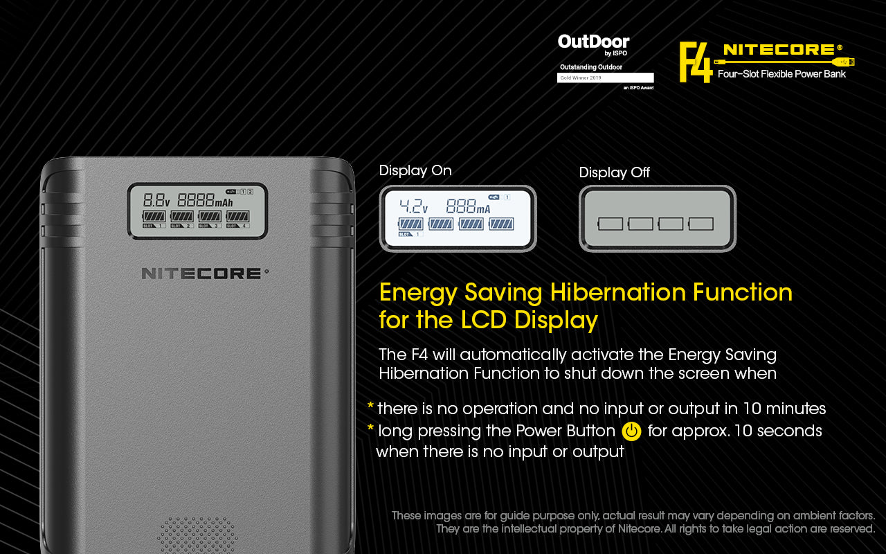 NITECORE F4 BATTERY CHARGER & POWER BANK
