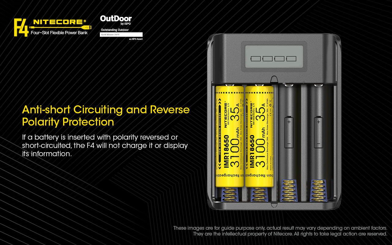 NITECORE F4 BATTERY CHARGER & POWER BANK
