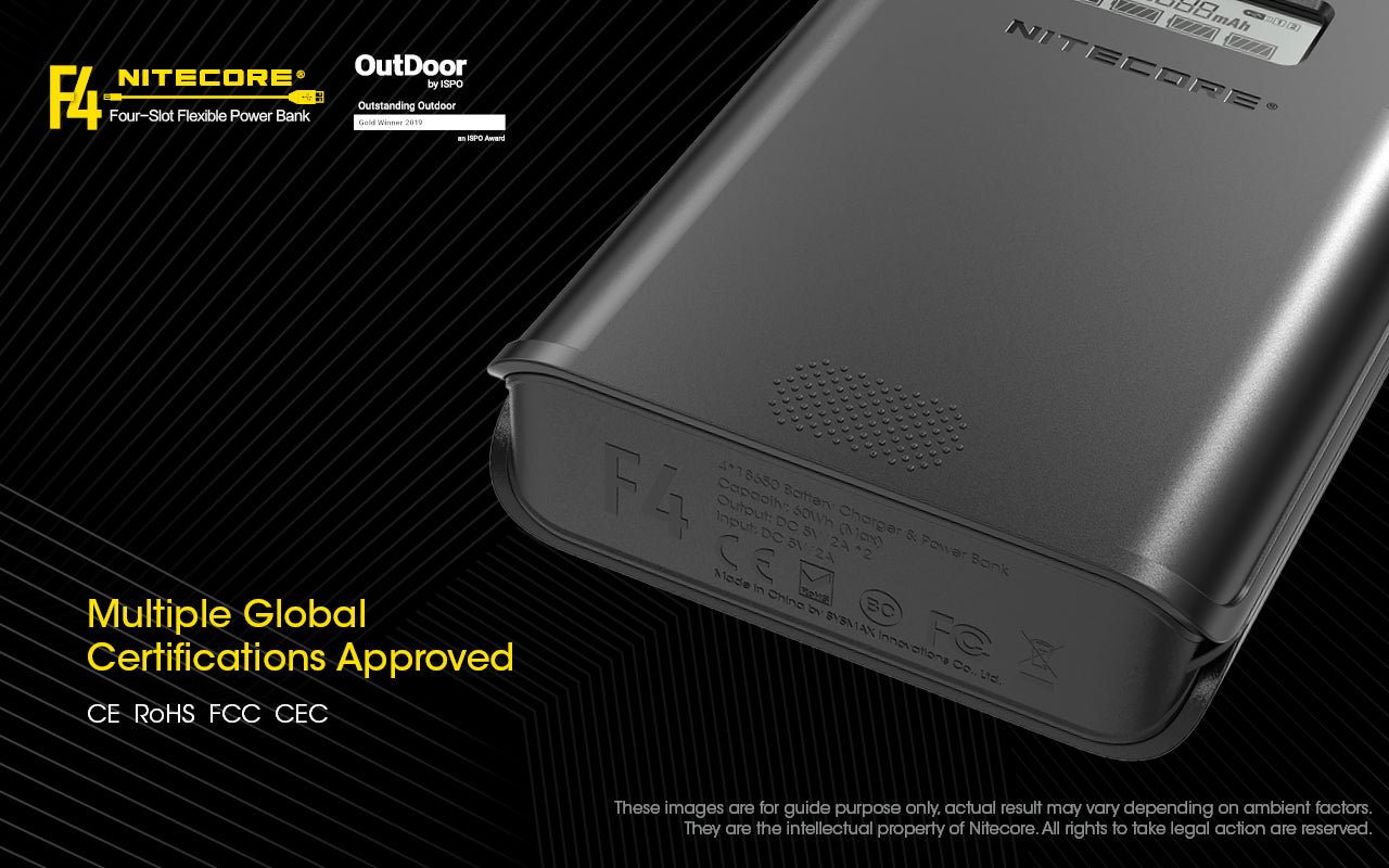 NITECORE F4 BATTERY CHARGER & POWER BANK