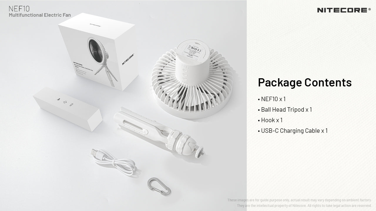 NITECORE MULTIFUCTIONAL ELECTRIC FAN NEF10