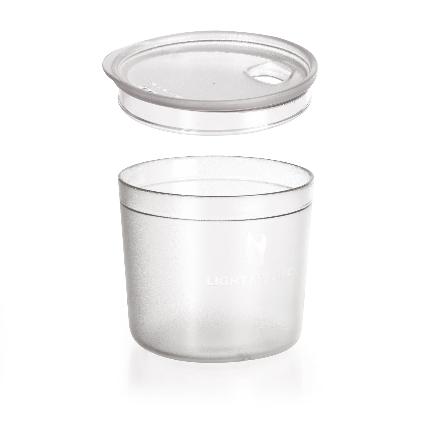 LMF Tumbler with snap lid short 4-pack transparent