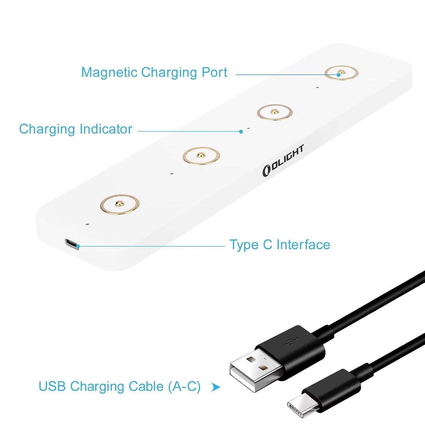 OLIGHT OMINO CHARGER - WHITE COLCOR