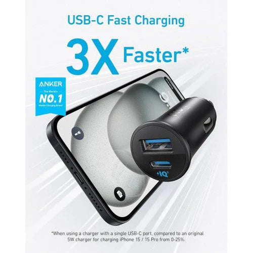 ANKER CAR CHARGER (30W; 2 PORTS)