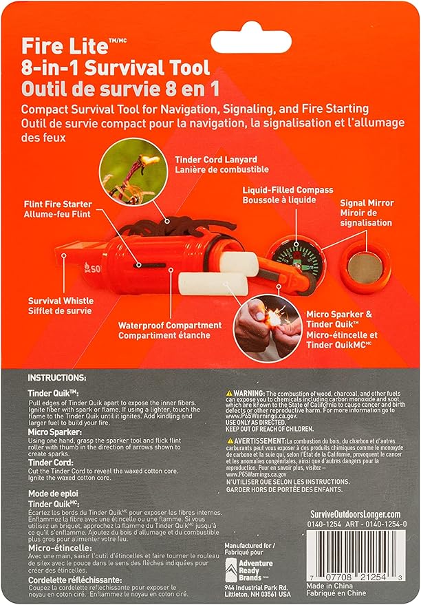SOL FIRELITE 8-IN-1 SURVIVAL TOOL