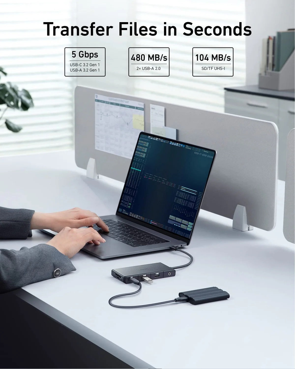 ANKER 522 USB-C HUB (9-IN-1, 4K HDMI) -BLACK