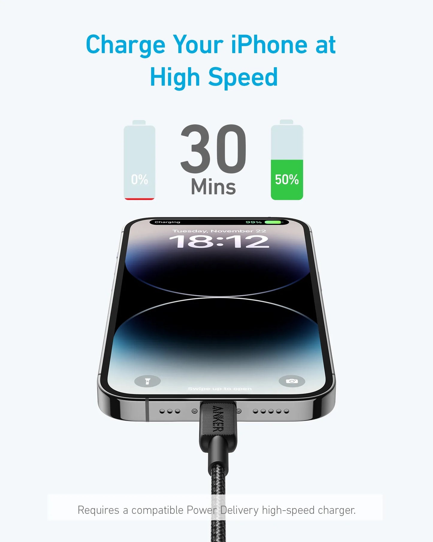 ANKER 322 USB-C TO LIGHTNING CABLE