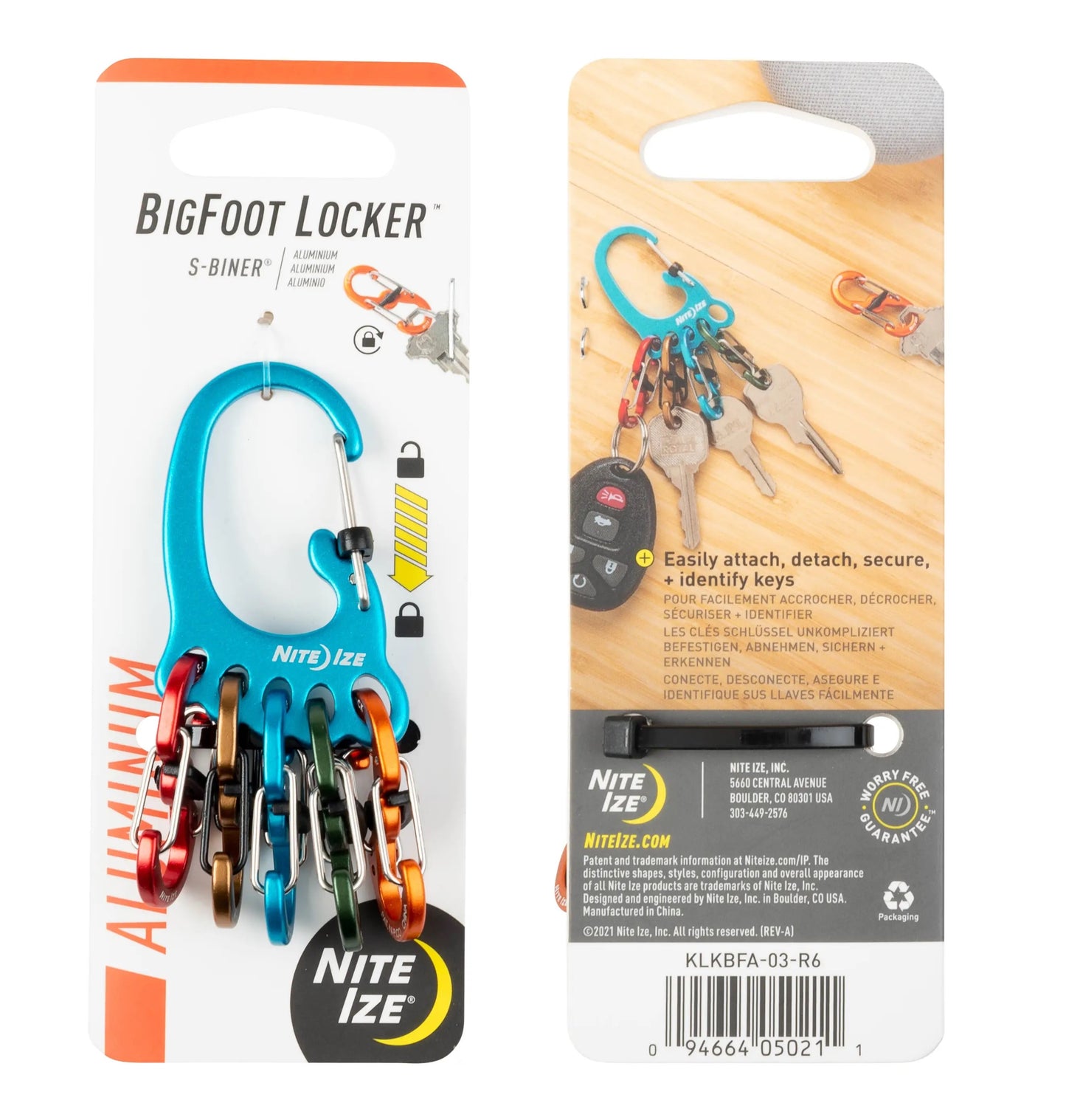 NITEIZE BIGFOOT LOCKER KEYRACK (ALUMINUM)