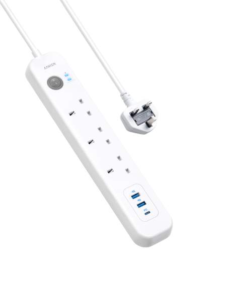 Anker PowerExtend USB-C 6-IN-1 PowerStrip - White