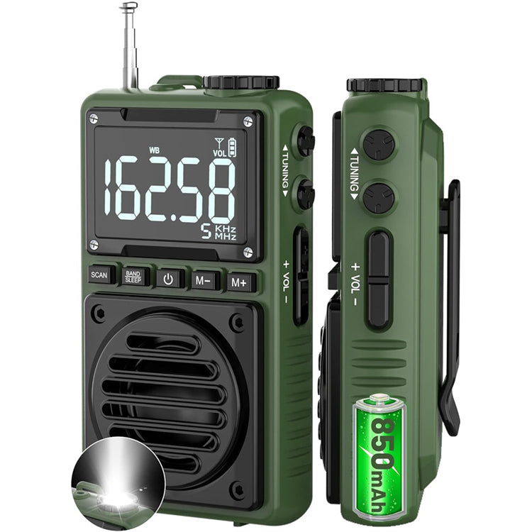 Digital Radio with Flashlight 850mAh Rechargeable Portable