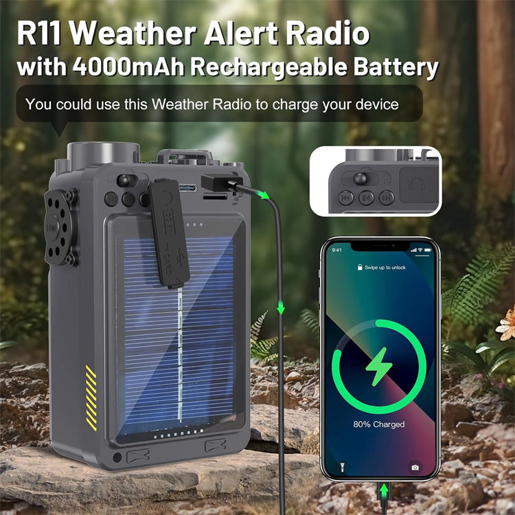 Retro Hand-cranked Solar Radio BT