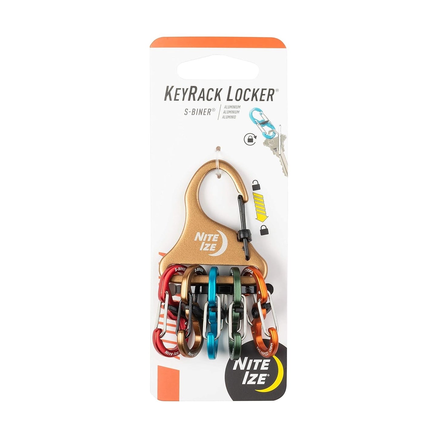 NITEIZE KEYRACK LOCKER S-BINER (ALUMINUM)