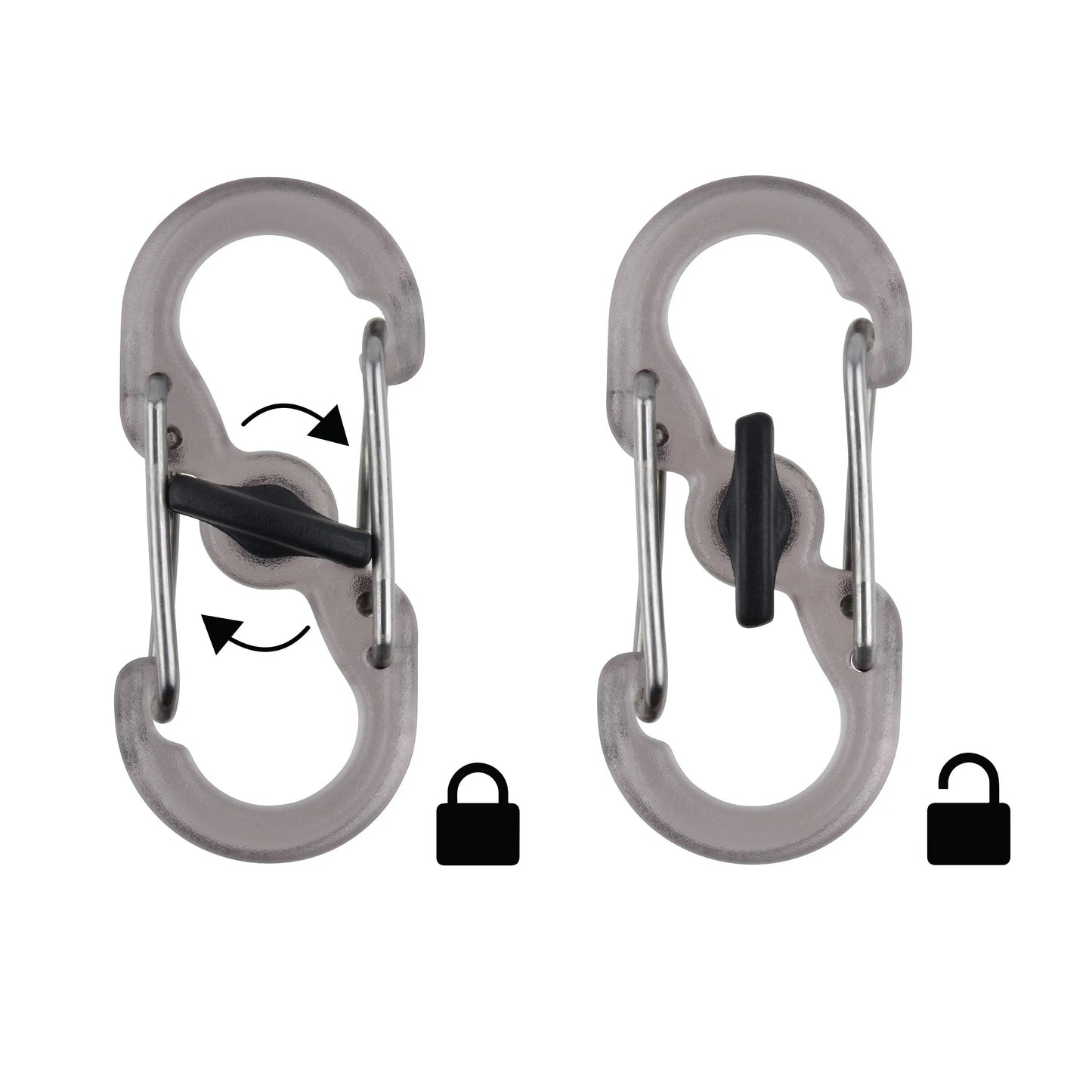 NITEIZE KEYRACK LOCKER - S-BINER (PLASTIC)