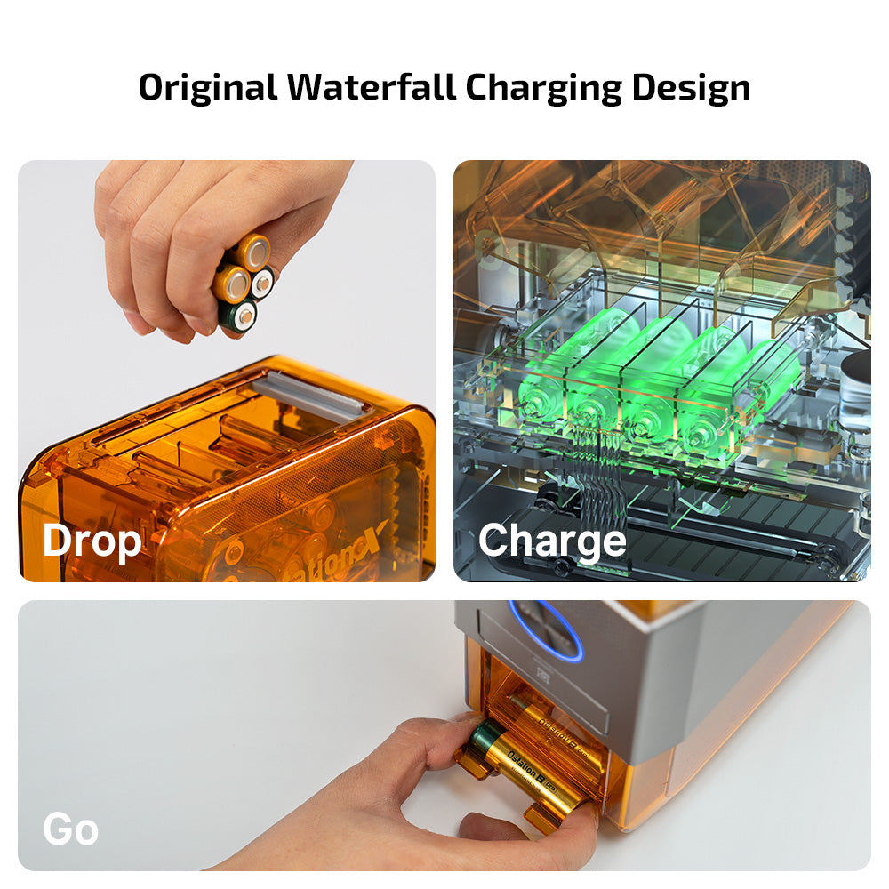 OSTATION X 3-IN-1 AUTOMATIC RECHARGEABLE AA BATTERY CHARGER