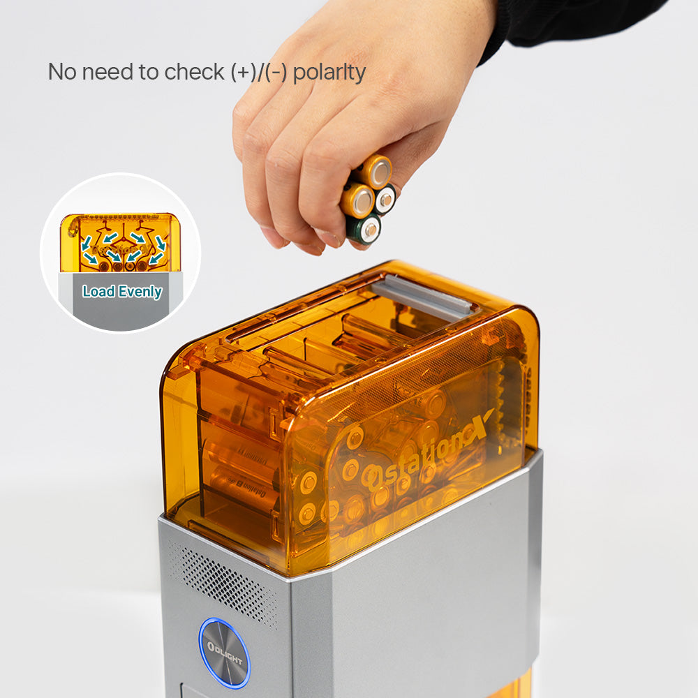 OSTATION X 3-IN-1 AUTOMATIC RECHARGEABLE AA BATTERY CHARGER