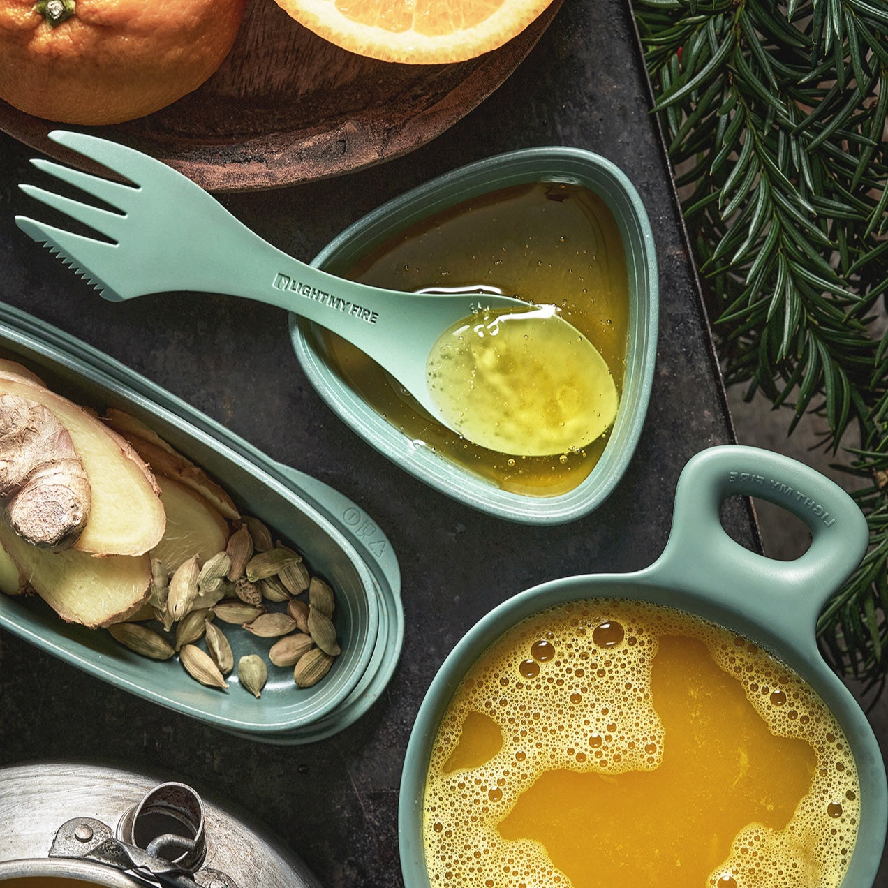 LMF Swedish Spork lefty 2-pack sandygreen/dustypink