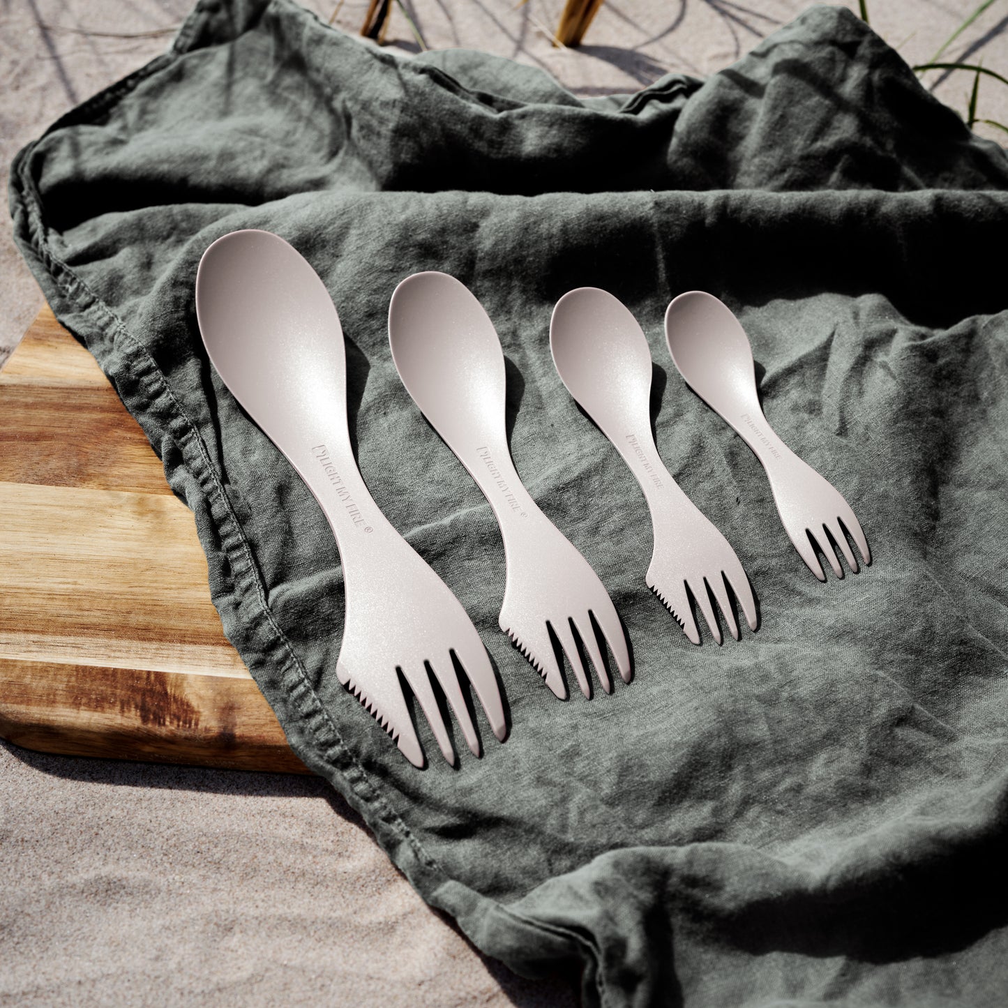 LMF Swedish Spork medium 2-pack rustyorange/slatyblack