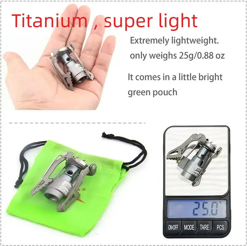 TITANIUM ALLOY FOLDING CAMPING STOVE