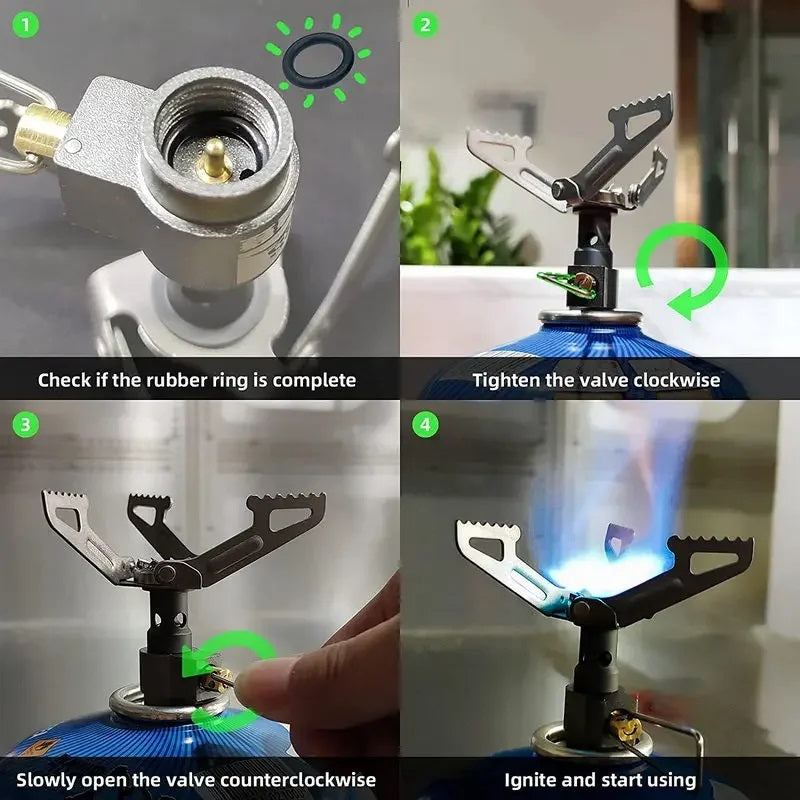 TITANIUM ALLOY FOLDING CAMPING STOVE