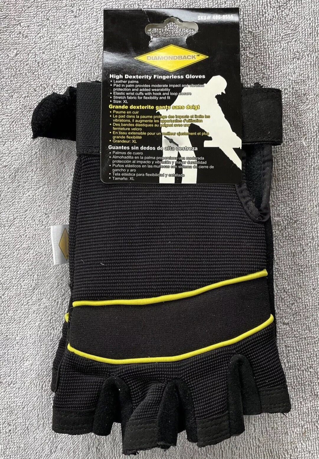 DIAMONDBACK HIGH DEXTERITY FINGERLESS GLOVES - L