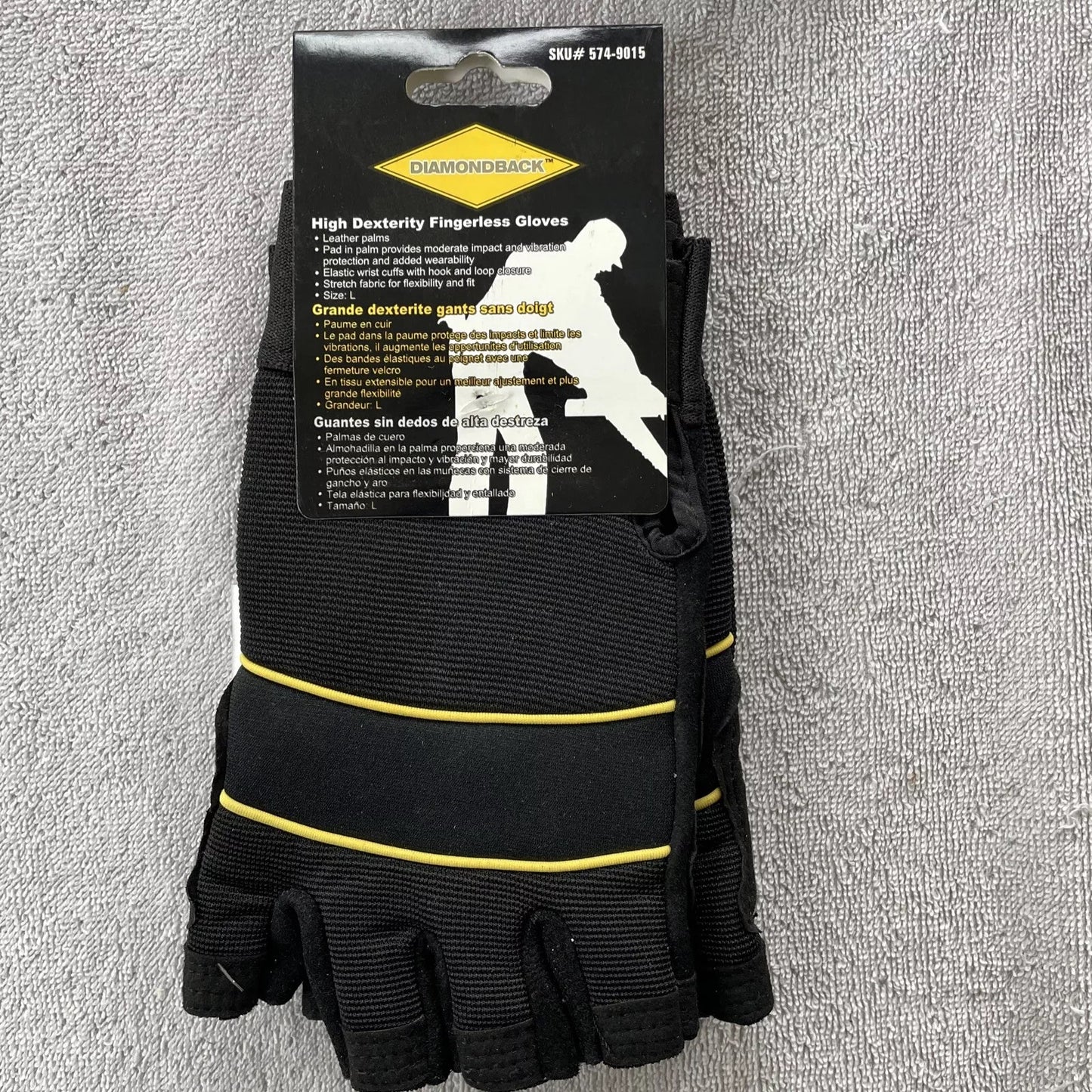 DIAMONDBACK HIGH DEXTERITY FINGERLESS GLOVES - L