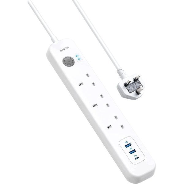 Anker PowerExtend USB-C 6-IN-1 PowerStrip - White