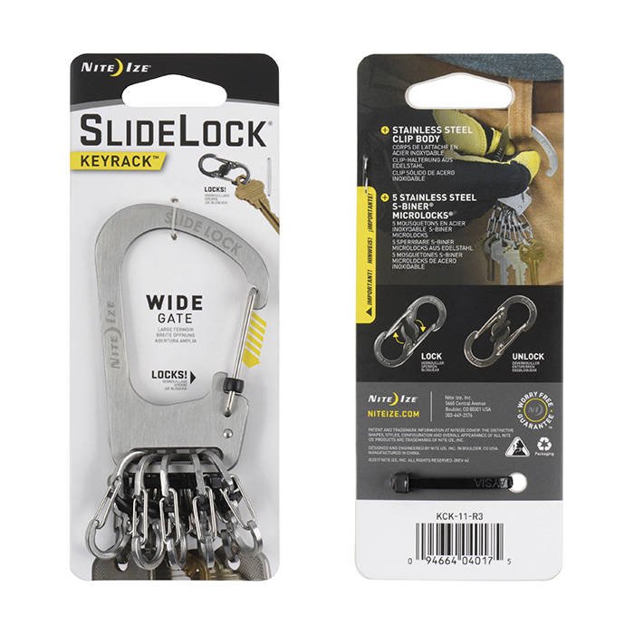 NITEIZE SLIDELOCK KEYRACK (STAINLESS)