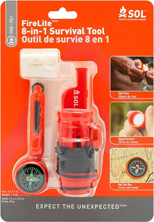SOL FIRELITE 8-IN-1 SURVIVAL TOOL