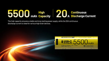 NITECORE BATTERY NL2155HPR 5500MAH
