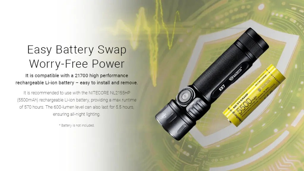 NITECORE FLASHLIGHT EX7 -6000 LUMENS