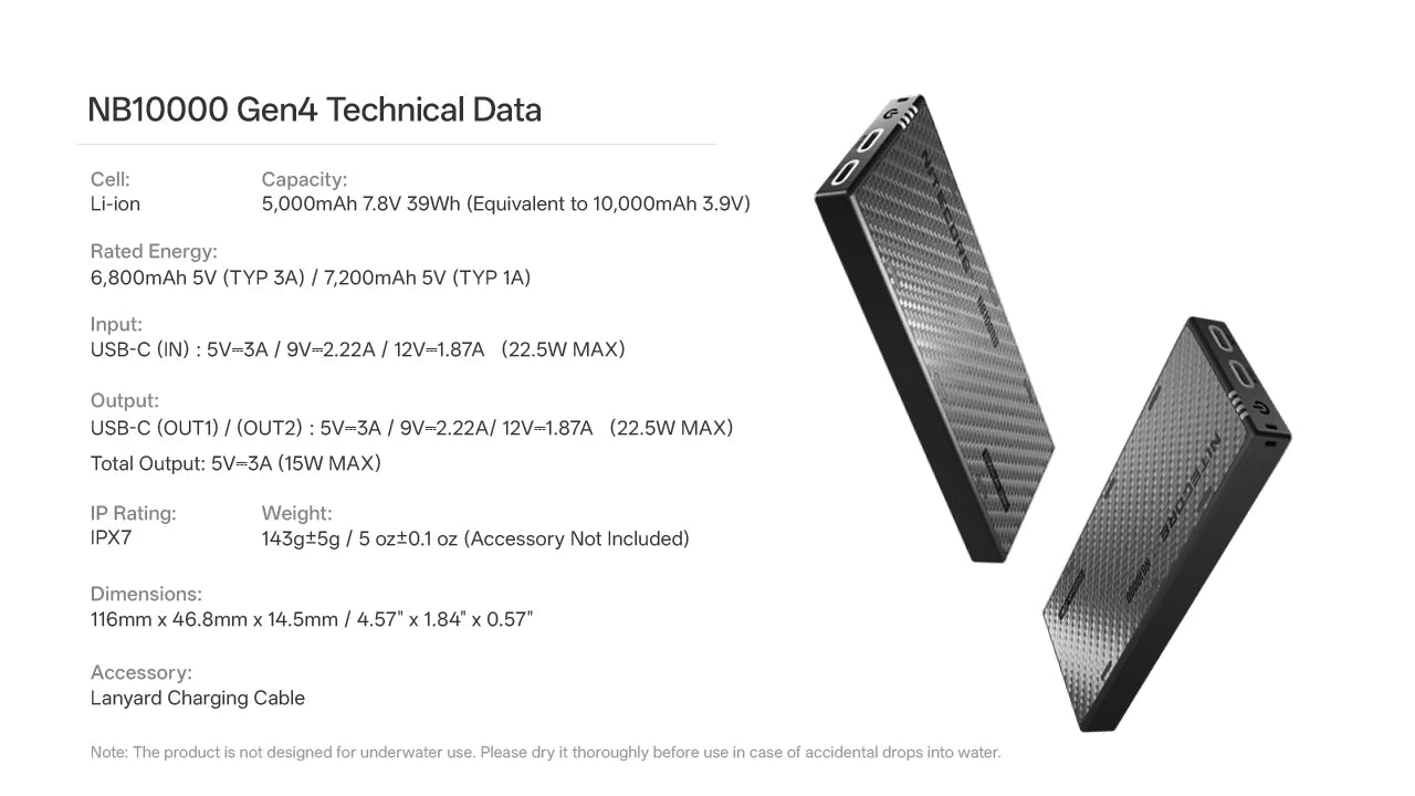 NITECORE POWERBANK NB10000 Gen4