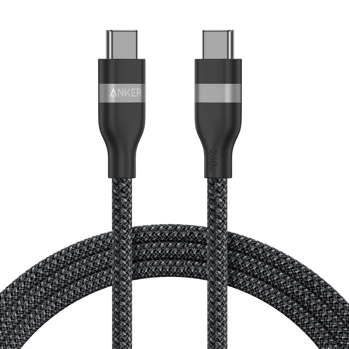 كابل أنكر USB-C إلى USB-C (طول 1.8 متر، 240 واط، مضفر معاد التدوير)