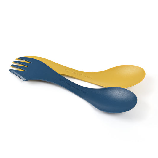 LMF Swedish Spork lefty 2-pack mustyyellow/hazyblue