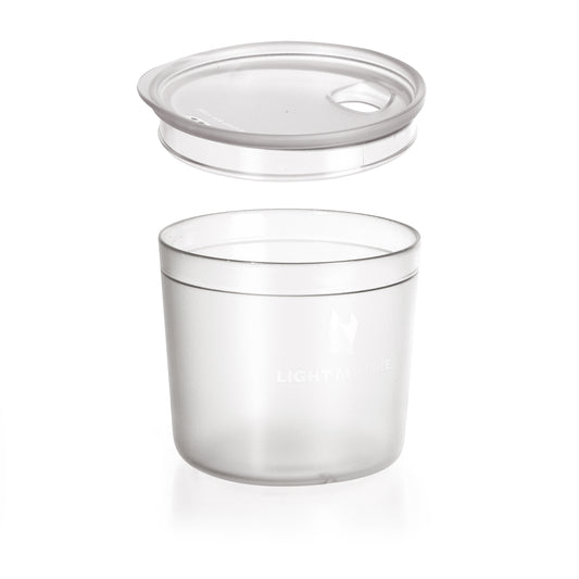 LMF Tumbler with snap lid short transparent