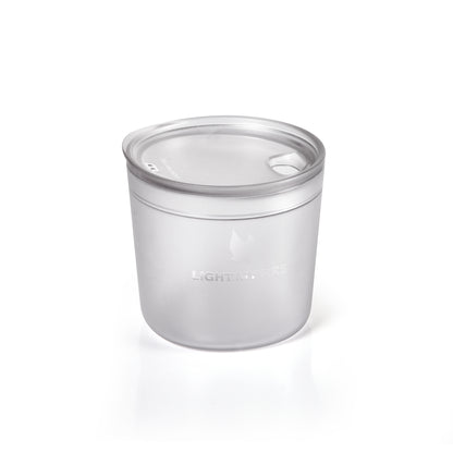 LMF Tumbler with snap lid short transparent