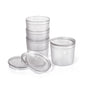 LMF Tumbler with snap lid short 4-pack transparent