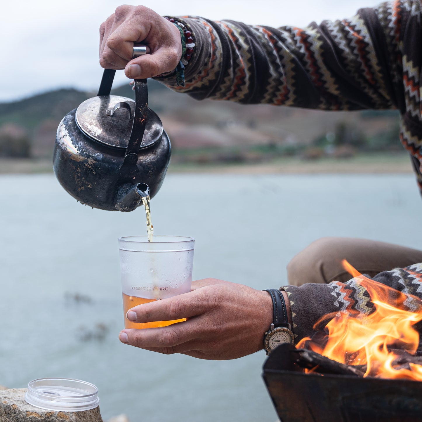 LMF Tumbler with snap lid short transparent