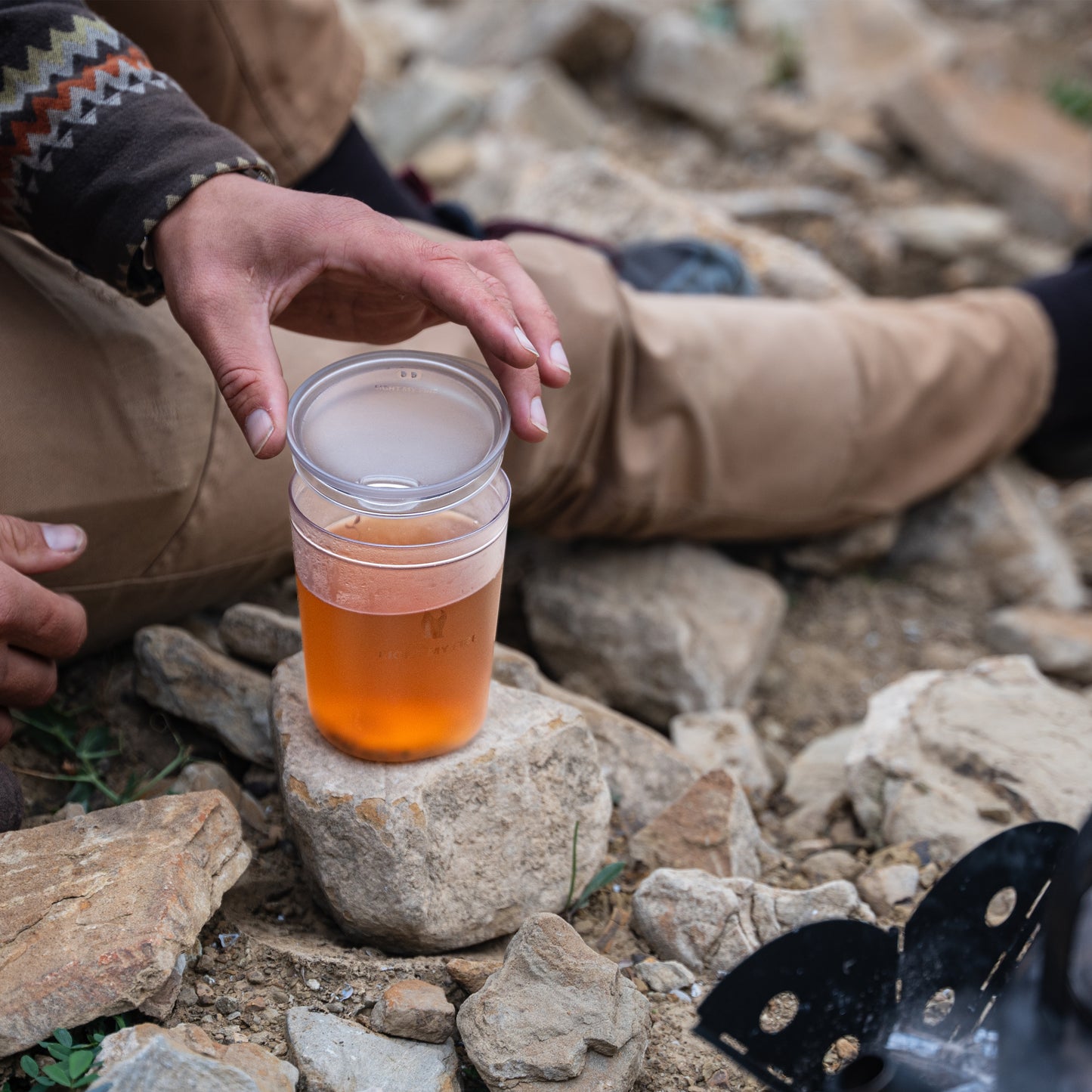 LMF Tumbler with snap lid short transparent