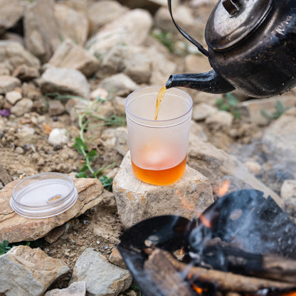 LMF Tumbler with snap lid short transparent