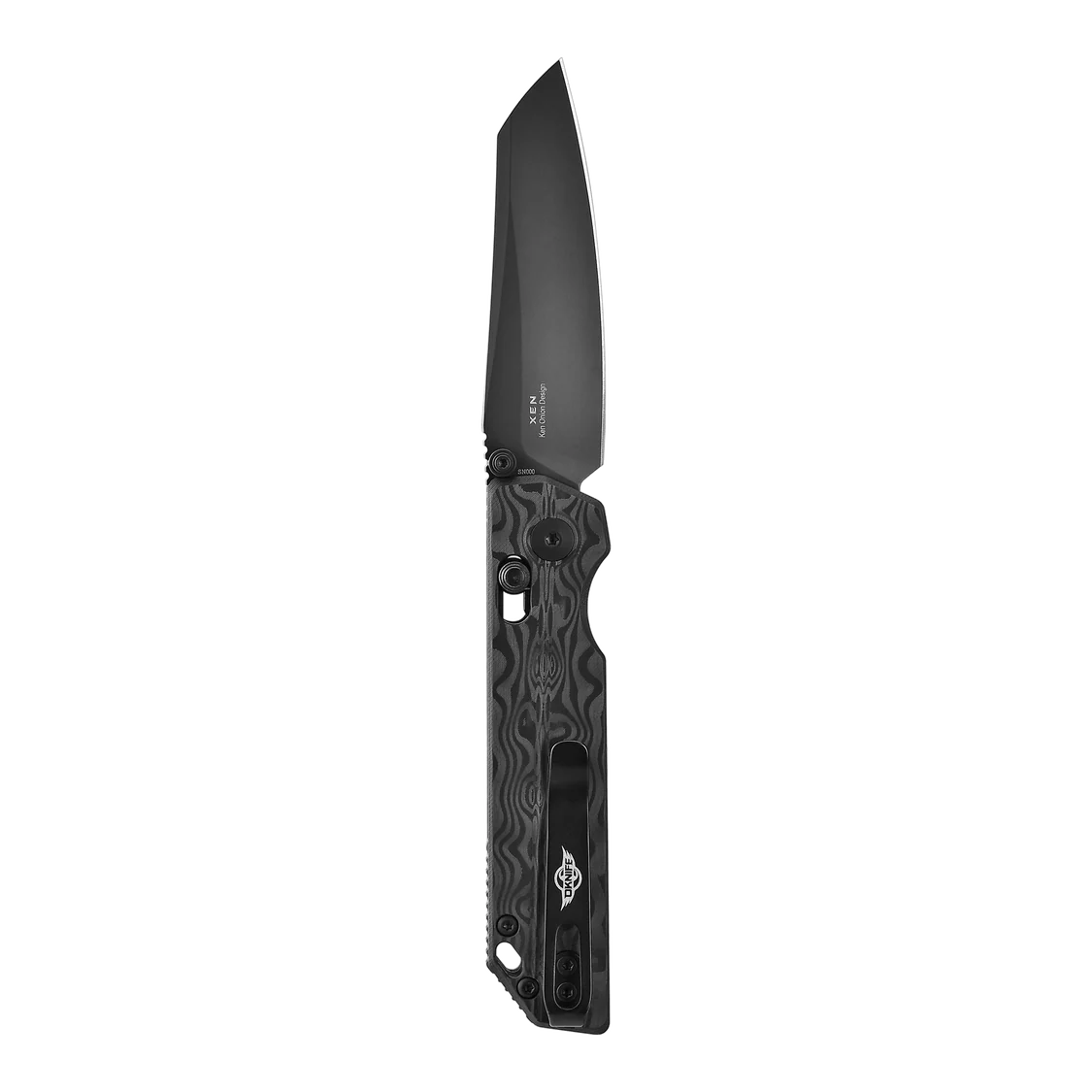 OKNIFE XEN (Damascus Carbon Fiber)