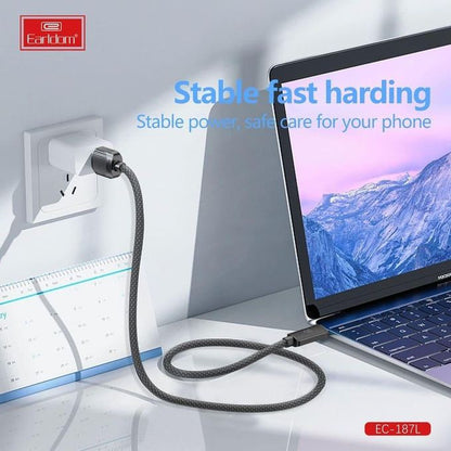 EARLDOM - NYLON BRAID FAST CHARGING CABLE USB