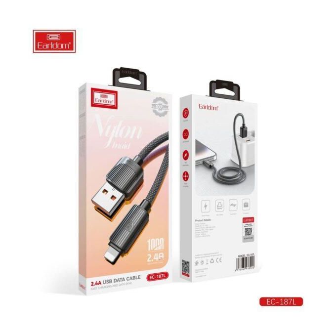 EARLDOM - NYLON BRAID FAST CHARGING CABLE USB
