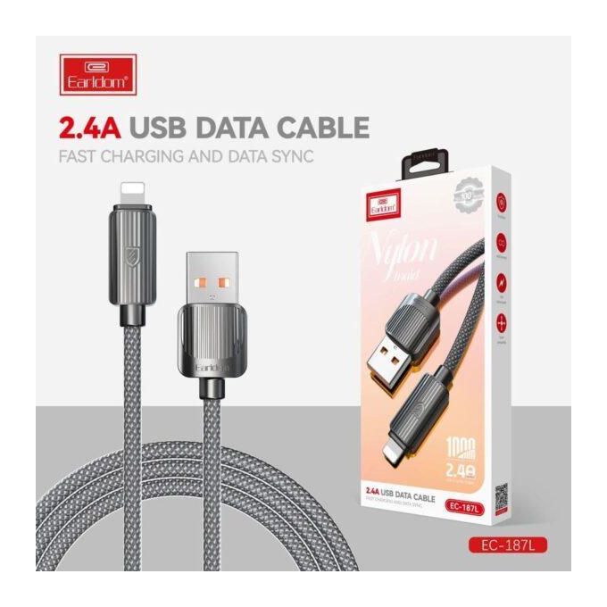 EARLDOM - NYLON BRAID FAST CHARGING CABLE USB