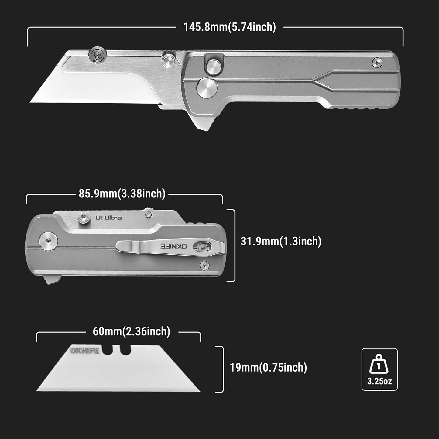 OKNIFE U1 Ultra (Titanium)