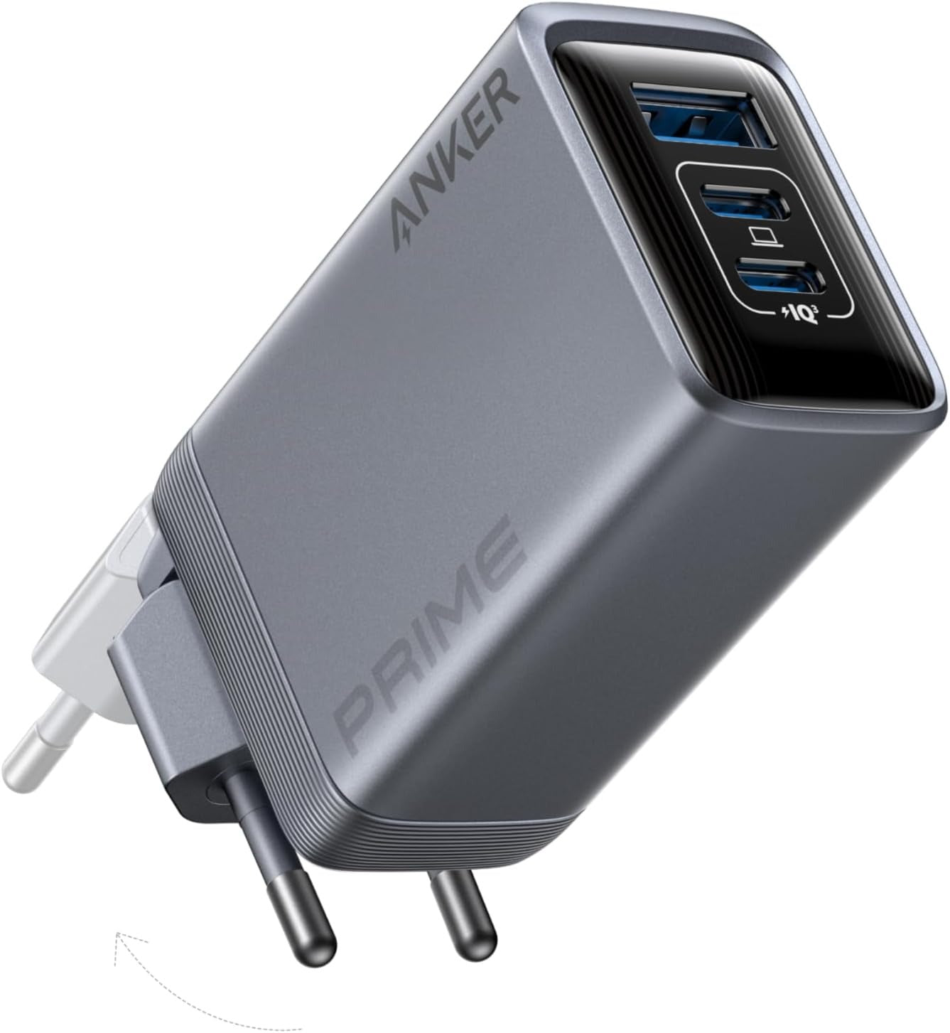 ANKER PRIME CHARGER (100W, 3PORTS, GaN) SILVER