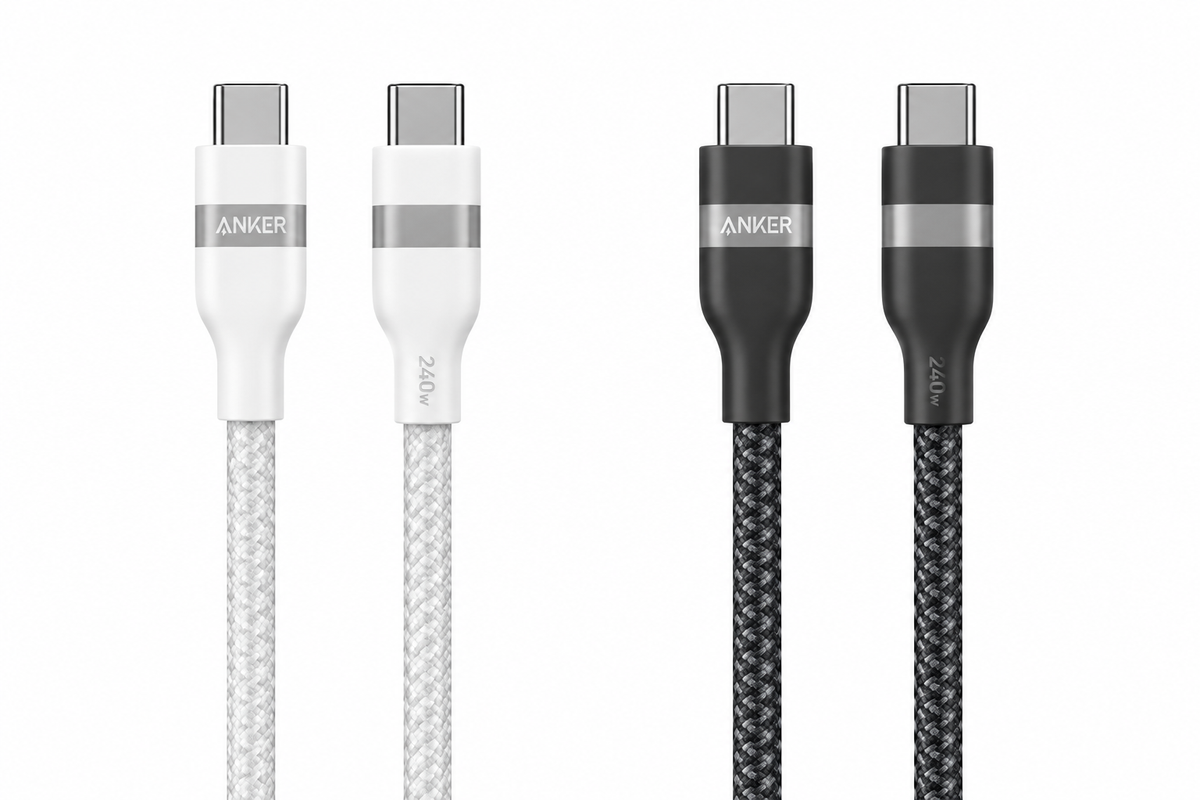 كابل أنكر USB-C إلى USB-C (طول 1.8 متر، 240 واط، مضفر معاد التدوير)