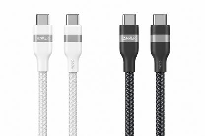 كابل أنكر USB-C إلى USB-C (طول 1.8 متر، 240 واط، مضفر معاد التدوير)