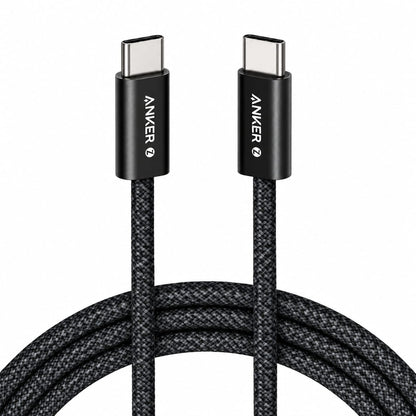 كابل ANKER ZOLO USB-C إلى USB-C (6 قدم، 240 واط) أسود