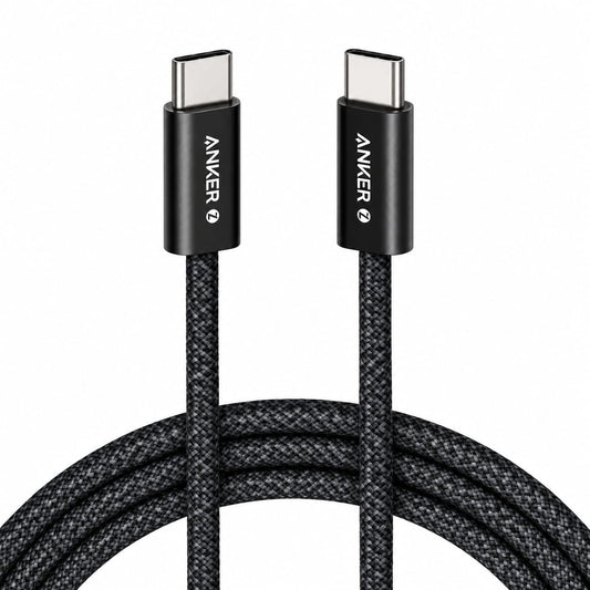 كابل ANKER ZOLO USB-C إلى USB-C (6 قدم، 240 واط) أسود