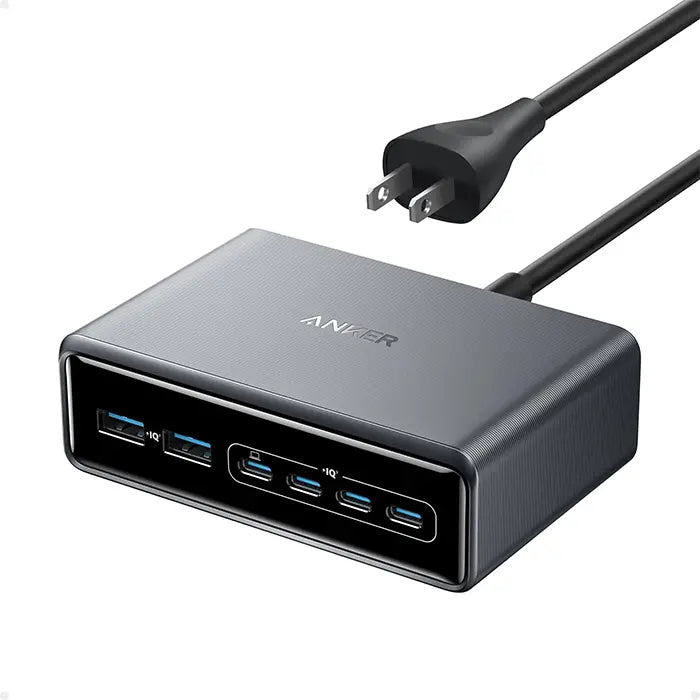 ANKER PRIME CHARGER (200W, 6 PORTS, GaN) SILVER